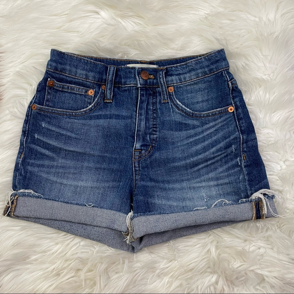 Madewell High Rise Cuffed Denim Shorts Glenoaks Wash Shorts Size 23